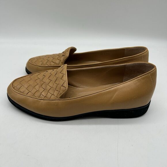 Bottega Veneta Braided Intrecciato Leather Loafer Shoes Beige Size